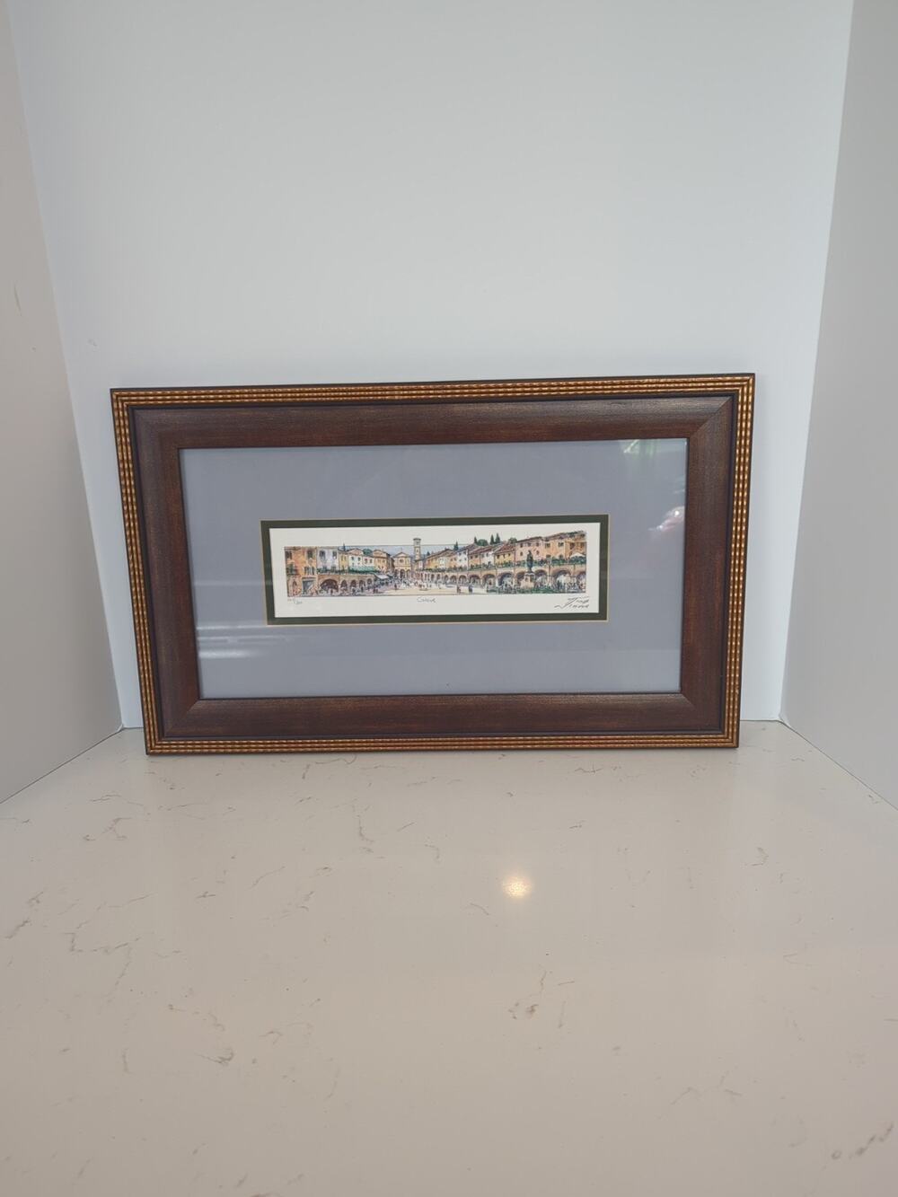 Watercolor Greve By Khosrow Parvand Matteotti Piazza 2007 Tuscan Lifescape Italy